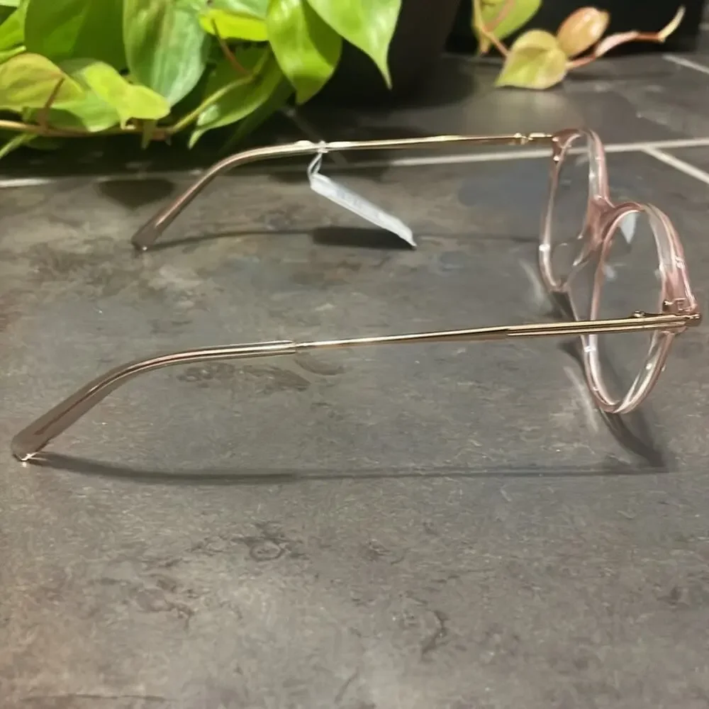Boucheron Clear‎ Lens Eyeglasses Pink Gold Frame New Retails $730